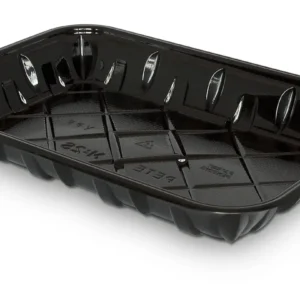 2s Ridged Meat Tray Black
